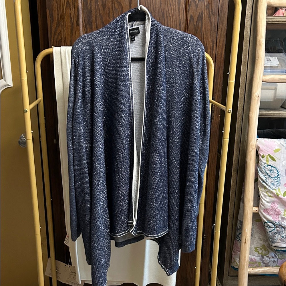 Elegant grey and silver Open-Front Cardigan 18/20